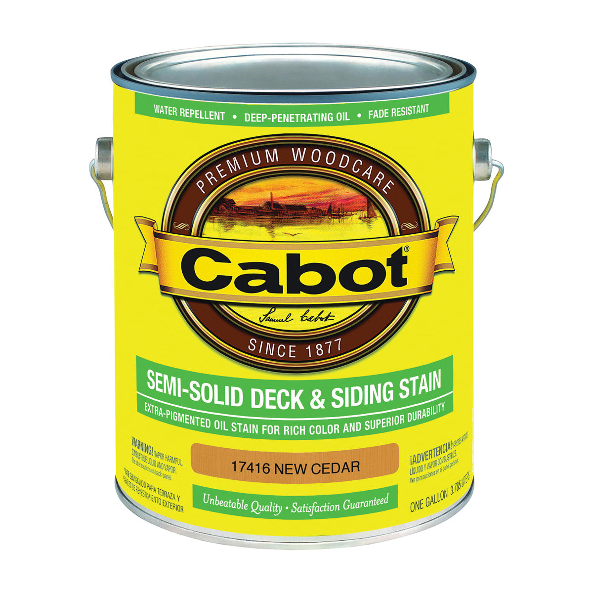 Cabot 140.0017416.007 Deck and Siding Stain, New Cedar, Liquid, 1 gal