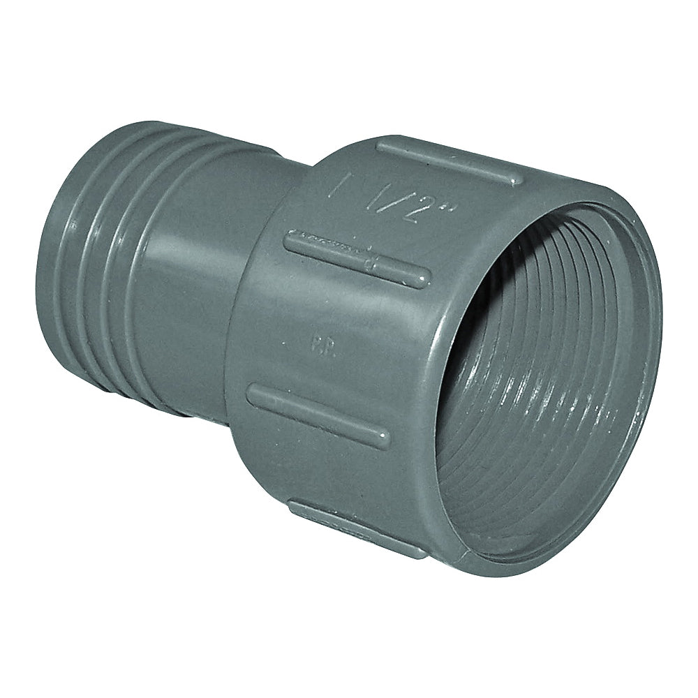 GENOVA 350315 Adapter, 1-1/2 in, Insert x FIP, Polypropylene/PVC