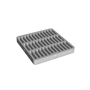 DrainTech 0902SDB Drain Grate, 9 in L, 9 in W, Square, 5/16 in Grate Opening, Polyethylene, Black
