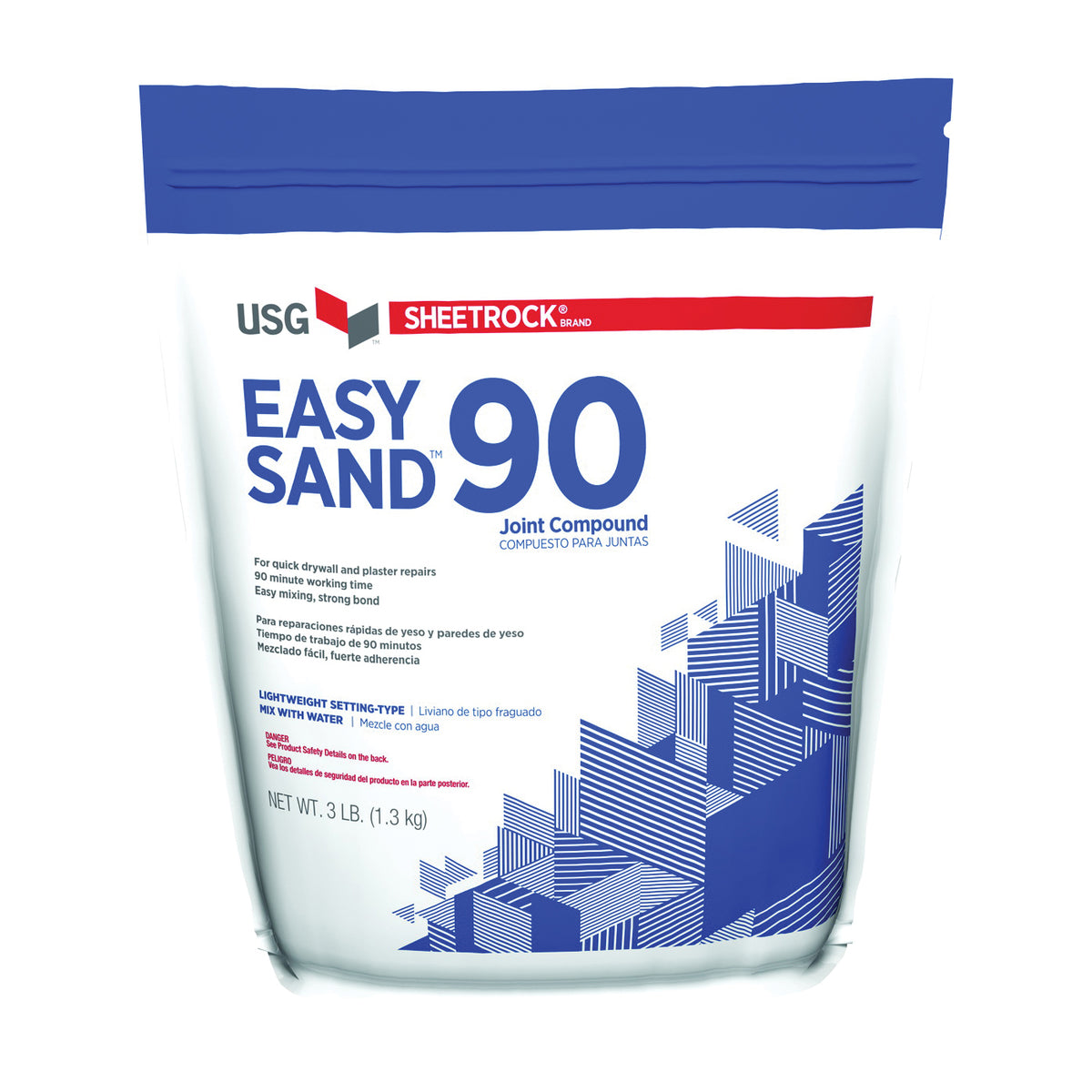 USG Easy Sand 384025 Joint Compound, Powder, Natural, 3 lb