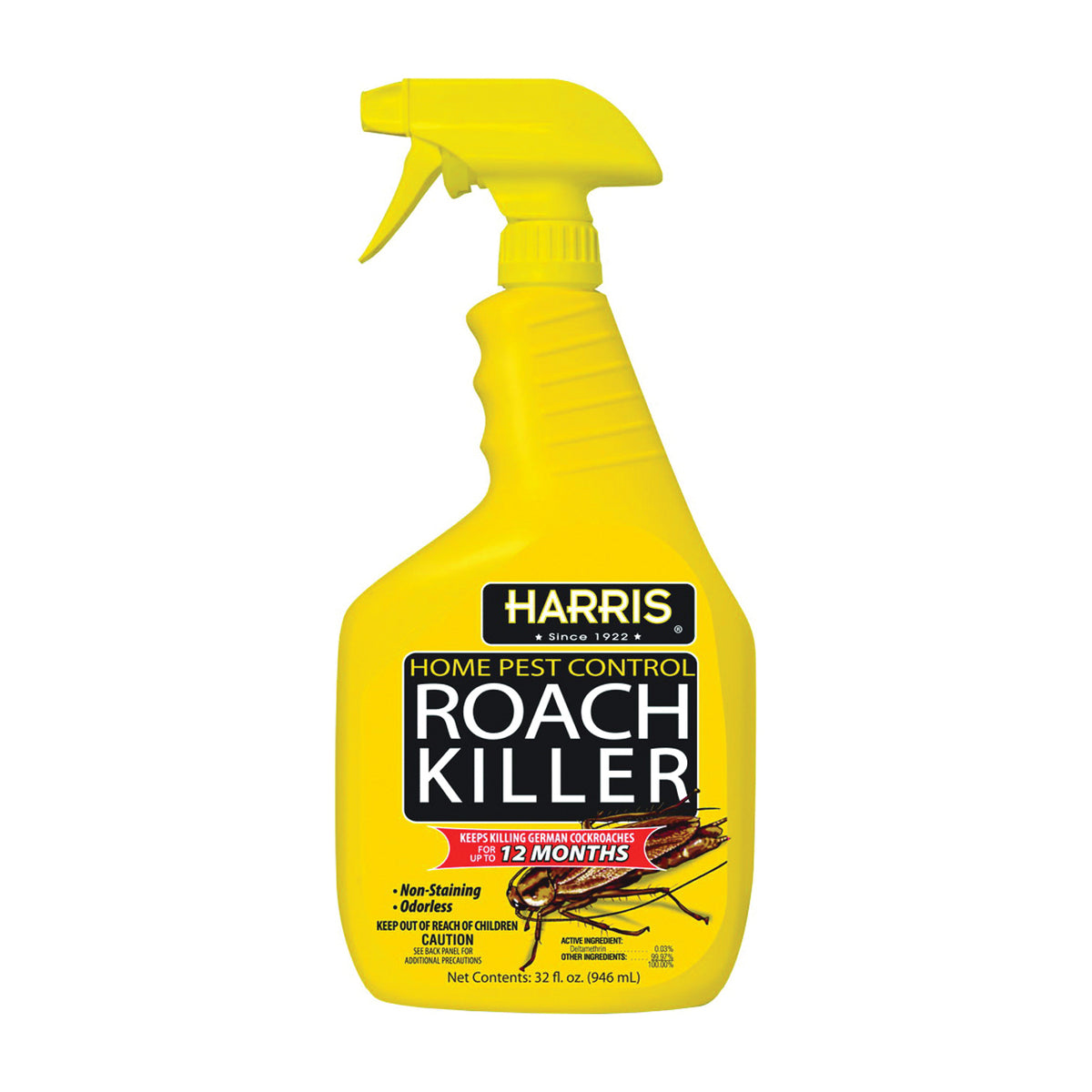 HARRIS HRS-32 Roach Killer, Liquid, Spray Application, 32 oz