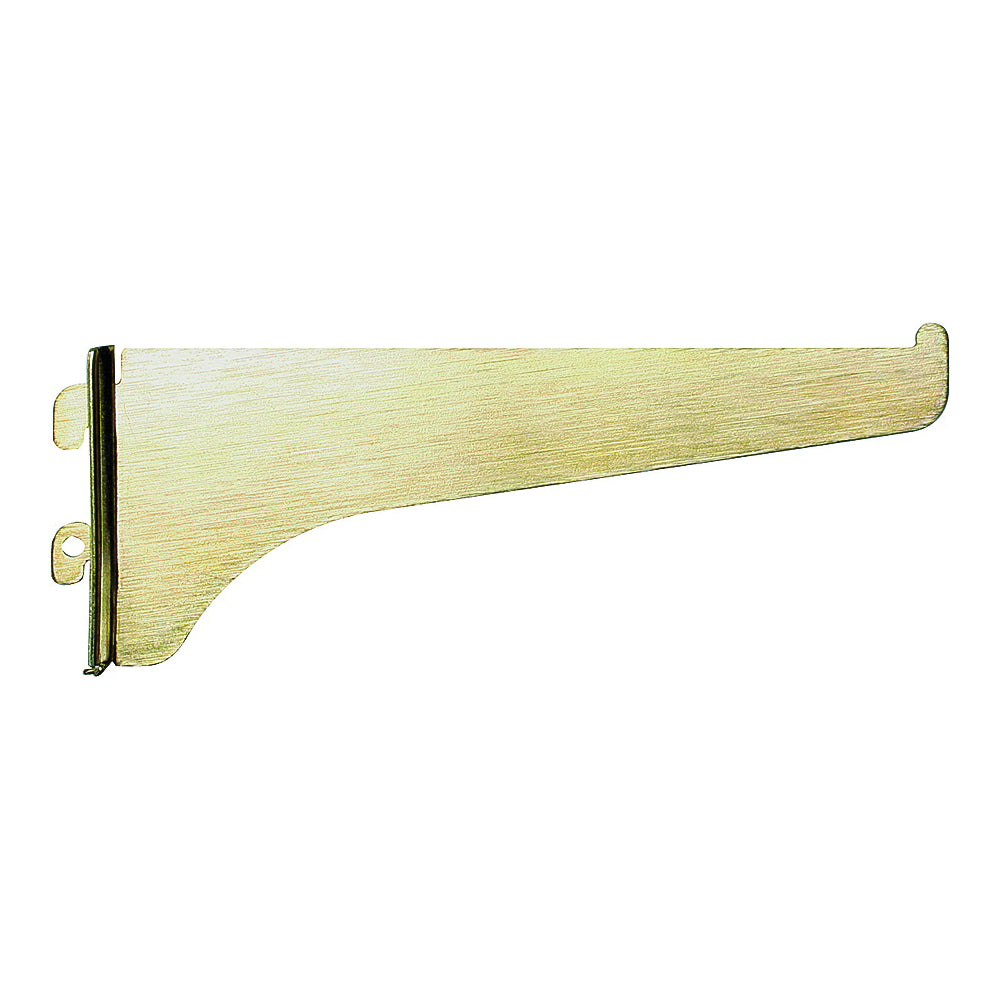 Knape &amp; Vogt 180 BR 12 Shelf Bracket, 12 in L, Steel, Brass
