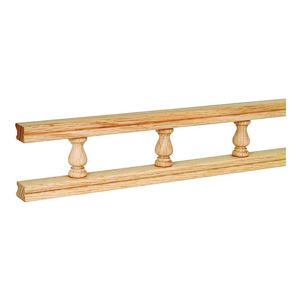 Waddell 5506 OAK Galley Rail, 6 ft L, 2-1/2 in W, Natural