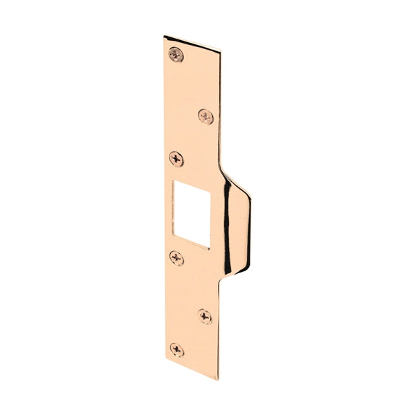 Defender Security U 9426 Deadlatch Strike, 7-7/8 in L, 1-1/4 in W, Steel, Brass