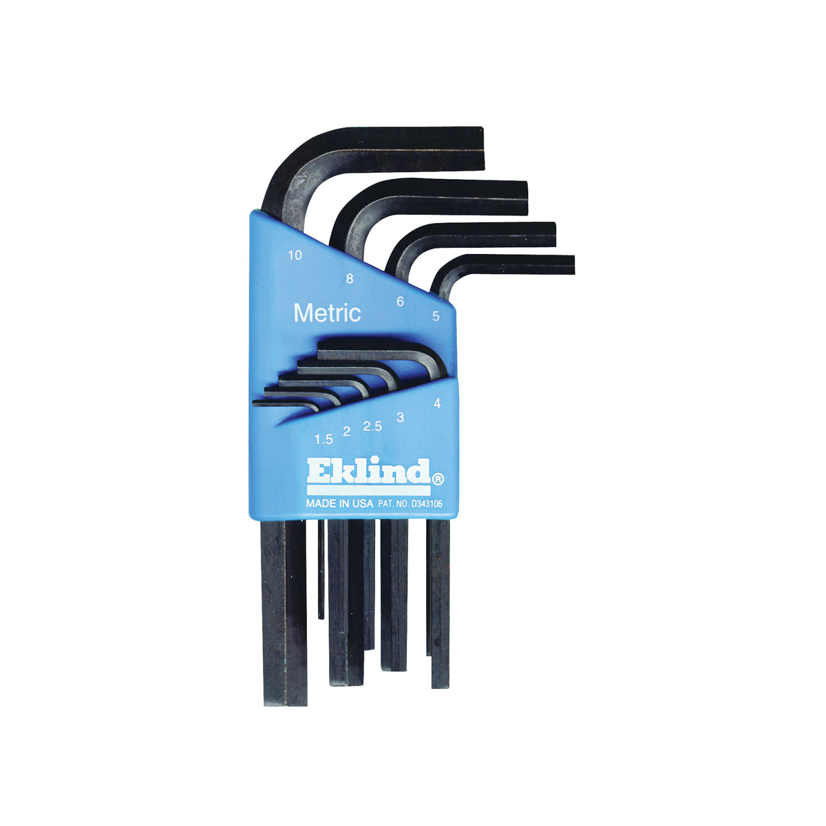 Eklind 10509 Hex Key Set, 9-Piece, Steel, Black