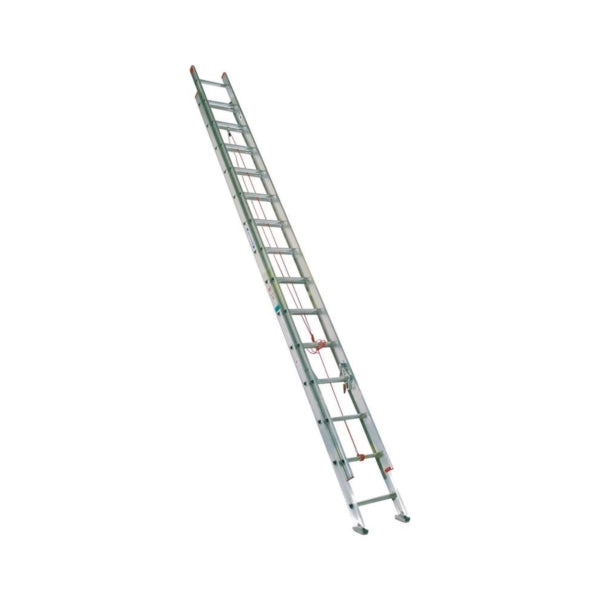 WERNER D1128-2 Extension Ladder, 27 ft H Reach, 200 lb, Aluminum