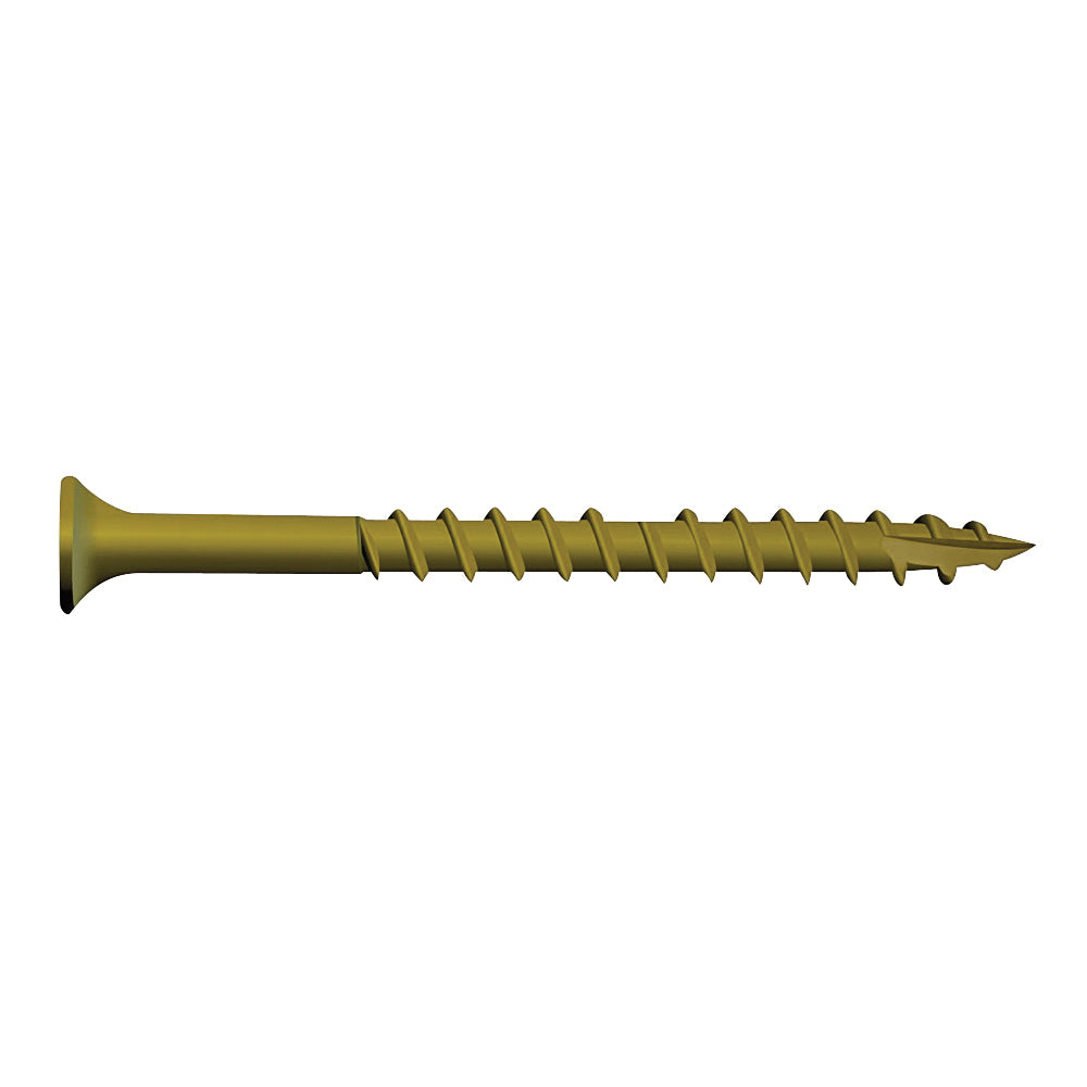 CAMO 0356150 Deck Screw, #9 Thread, 2-1/2 in L, Bugle Head, Star Drive, Type 17 Slash Point, Carbon Steel