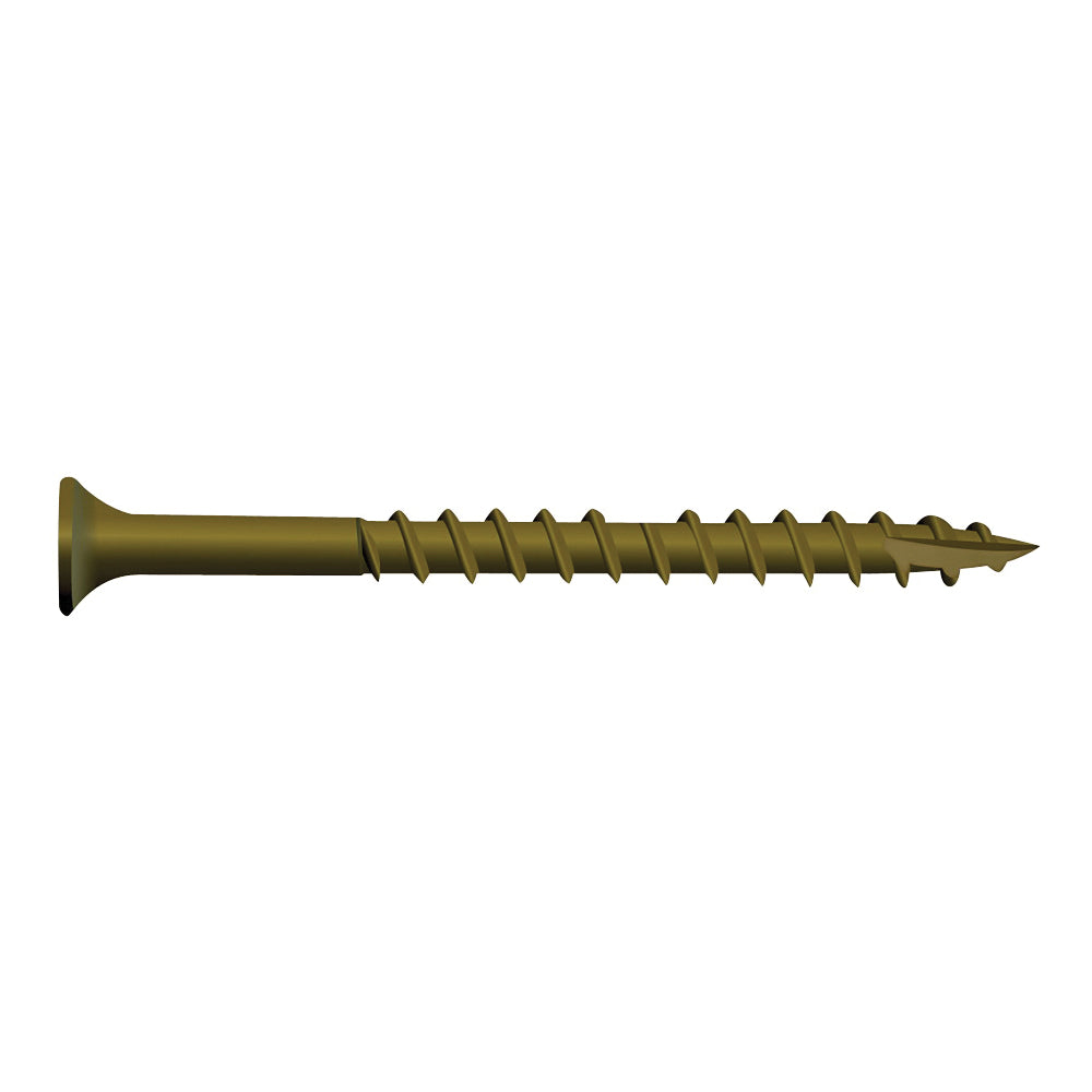 CAMO 0356159 Deck Screw, #9 Thread, 2-1/2 in L, Bugle Head, Star Drive, Type 17 Slash Point, Carbon Steel