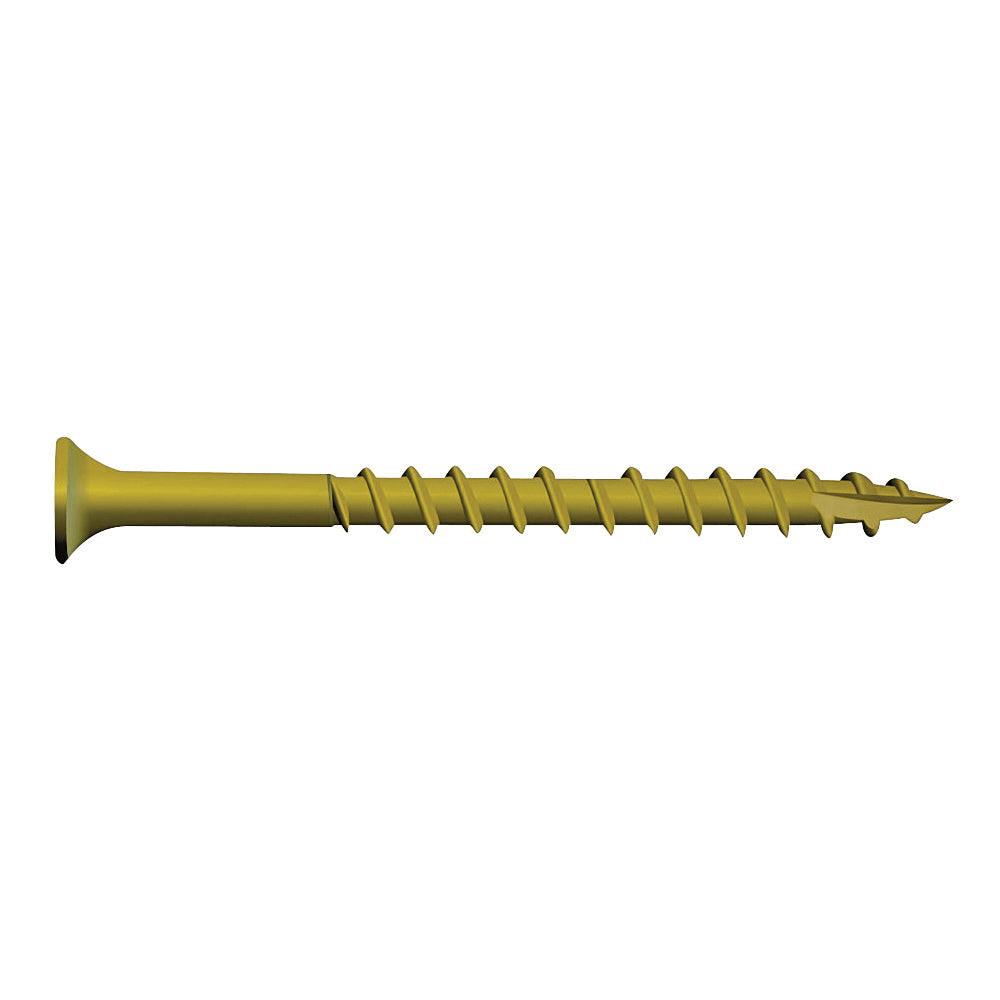 CAMO 0356170 Deck Screw, #9 Thread, 3 in L, Bugle Head, Star Drive, Type 17 Slash Point, Carbon Steel, ProTech-Coated