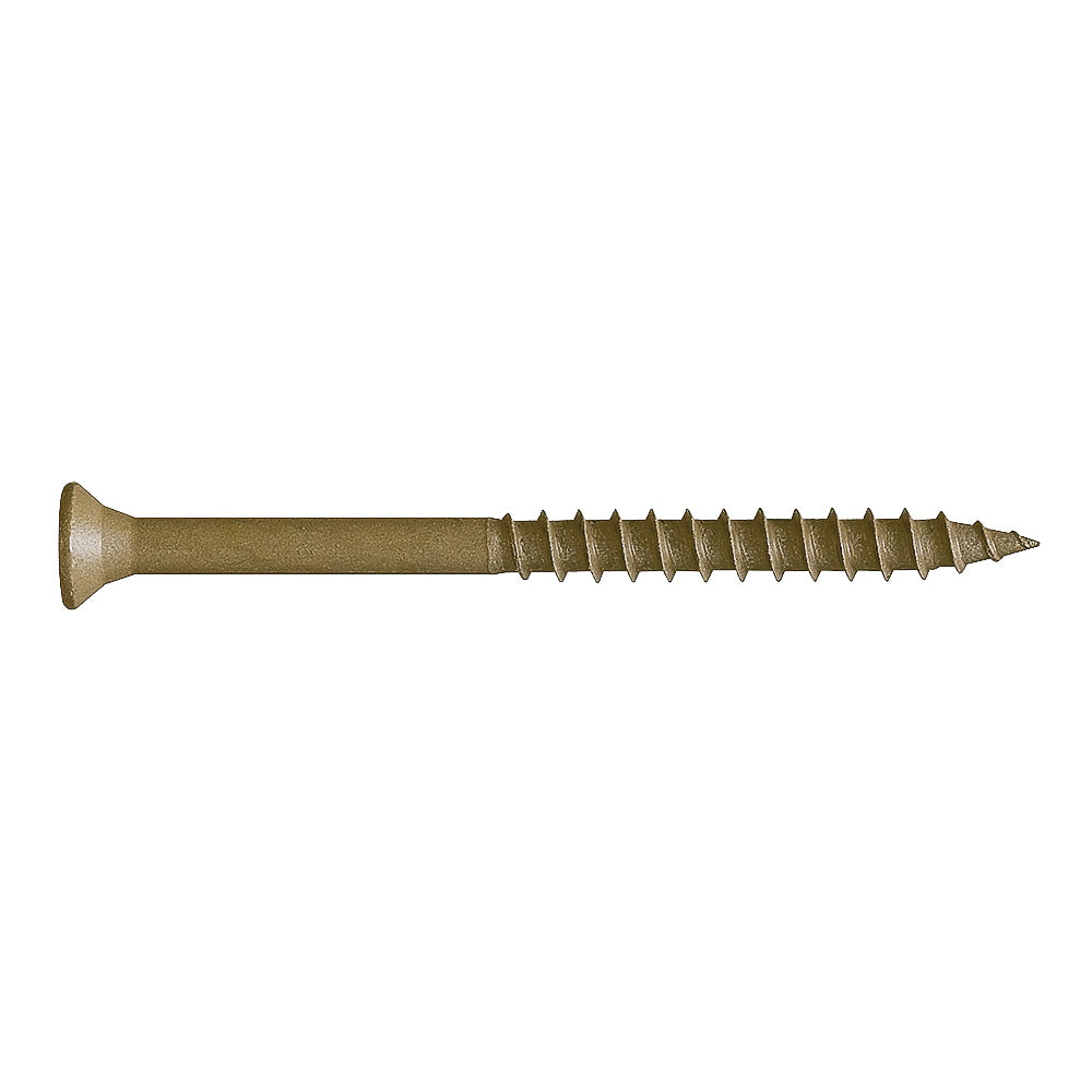 CAMO 0356179 Deck Screw, #9 Thread, 3 in L, Bugle Head, Star Drive, Type 17 Slash Point, Carbon Steel, ProTech-Coated