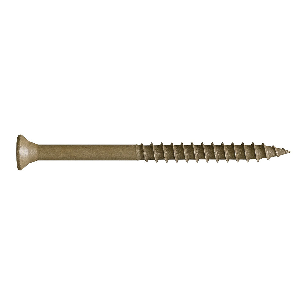 CAMO 0356199 Deck Screw, #10 Thread, 3-1/2 in L, Bugle Head, Star Drive, Type 17 Slash Point, Carbon Steel