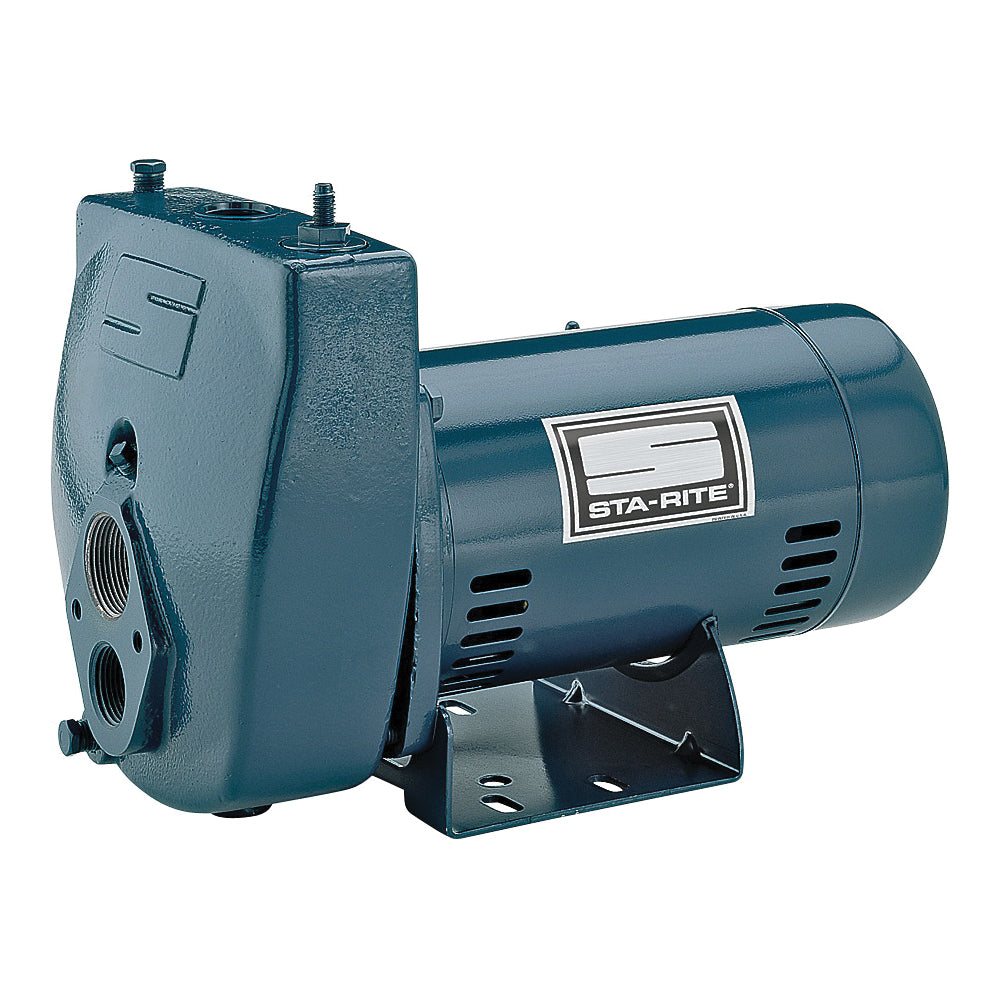 Sta-Rite ProJet Series SLC-L Jet Pump, 1-Phase, 9.9/4.9 A, 115/230 V, 0.5 hp, 25 ft Shallow, 70 ft Deep Max Head, Iron
