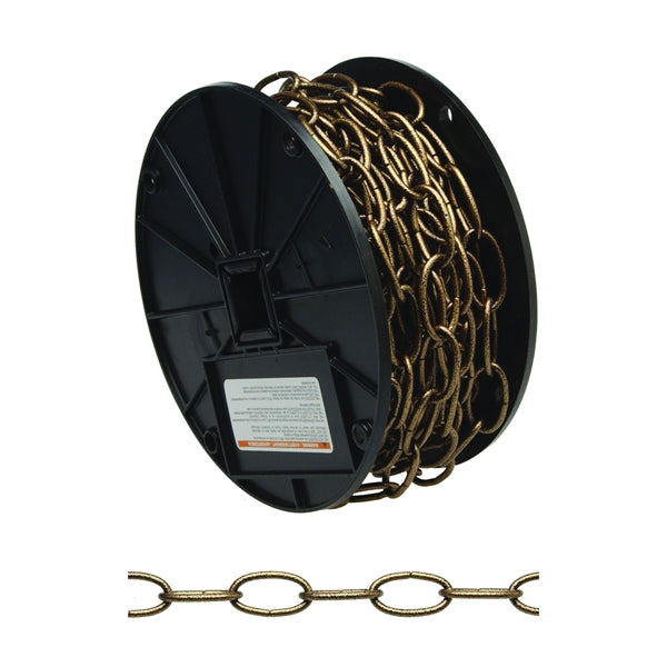 Campbell 072-0428N Decorator Chain, #4, 90 ft L, 70 lb Working Load, Metal, Zinc