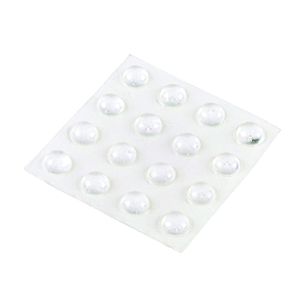 Shepherd Hardware 9964 Furniture Pad, Vinyl, Clear, 3/8 in Dia, 1/4 in Thick, Round