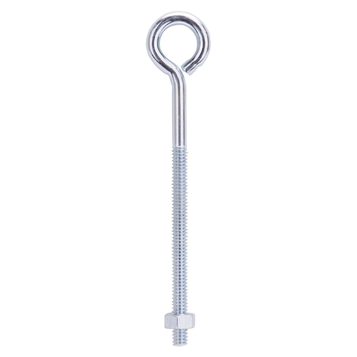 ProSource LR273 Eye Bolt, 6 mm Thread, Machine Thread, 3 in L Thread, 31/32 in Dia Eye, 143 lb Working Load, Steel, Zinc