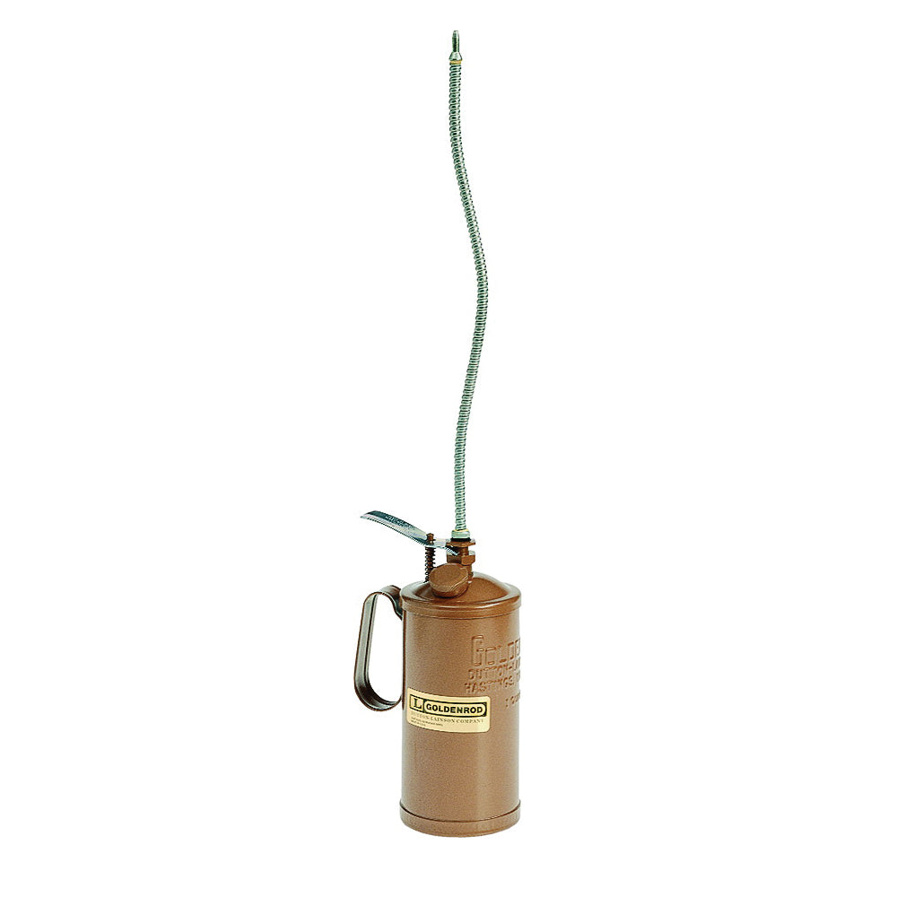 DL Goldenrod 120 120-A3 Pump Oiler, 32 oz Capacity, Flexible Spout, Steel, Powder-Coated Copper Bronze