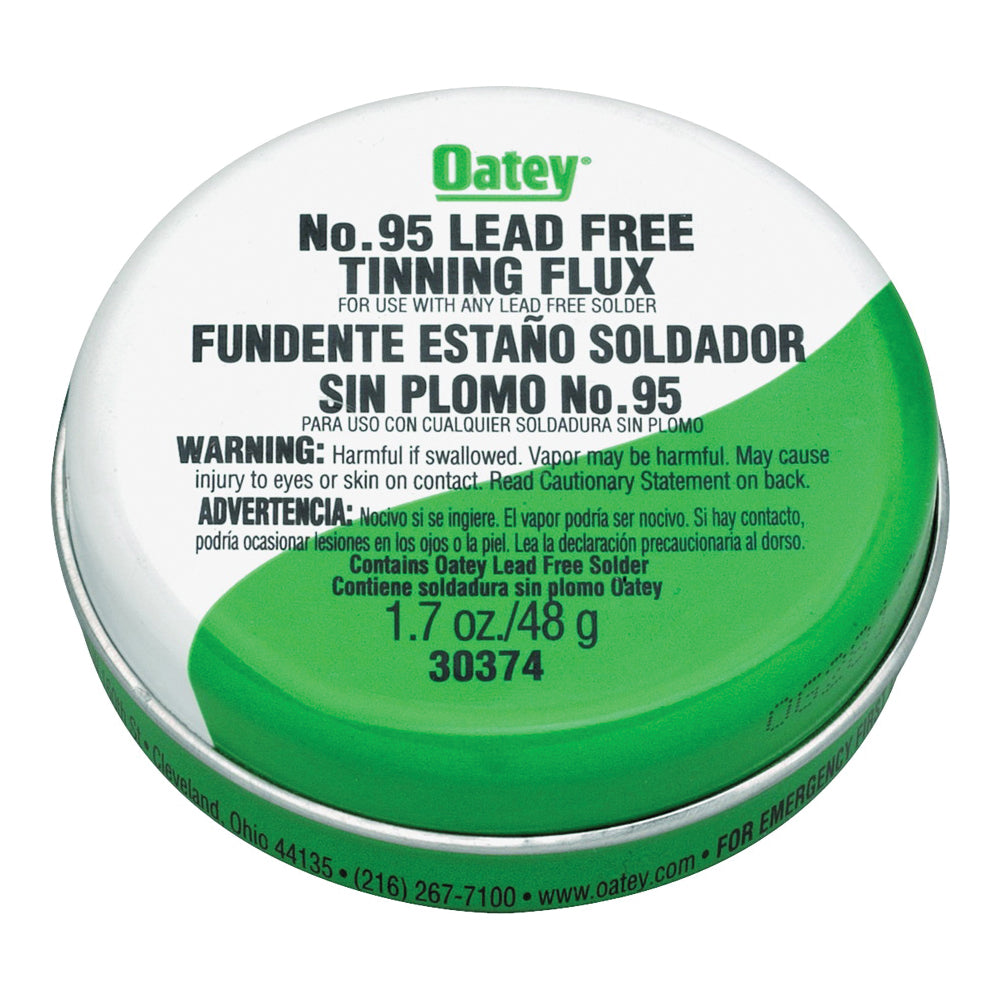 Oatey 30373 Tinning Flux, 1.7 oz Carded, Paste, Yellow