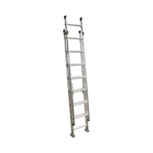 WERNER D1516-2 Extension Ladder, 16 ft H Reach, 300 lb, Aluminum