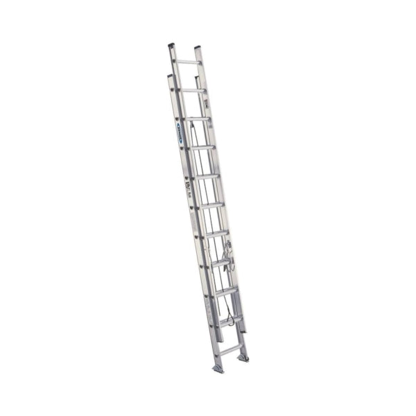WERNER D1520-2 Extension Ladder, 20 ft H Reach, 300 lb, Aluminum