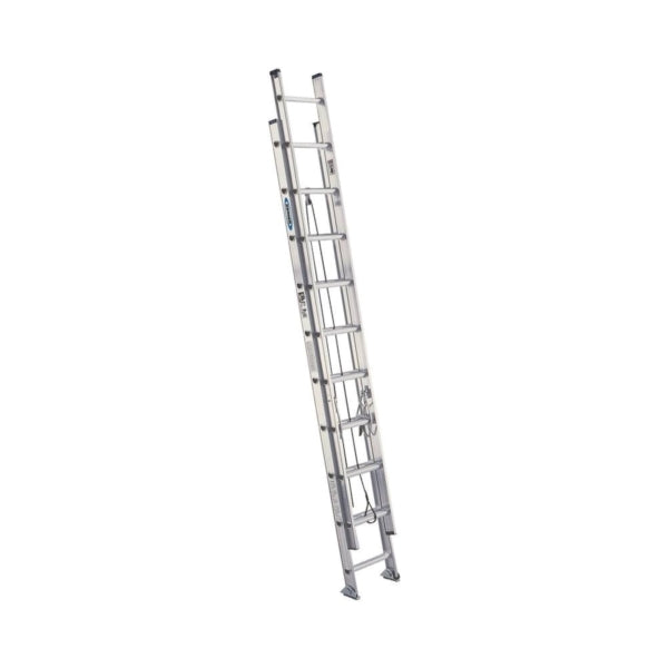 WERNER D1524-2 Extension Ladder, 23 ft H Reach, 300 lb, Aluminum