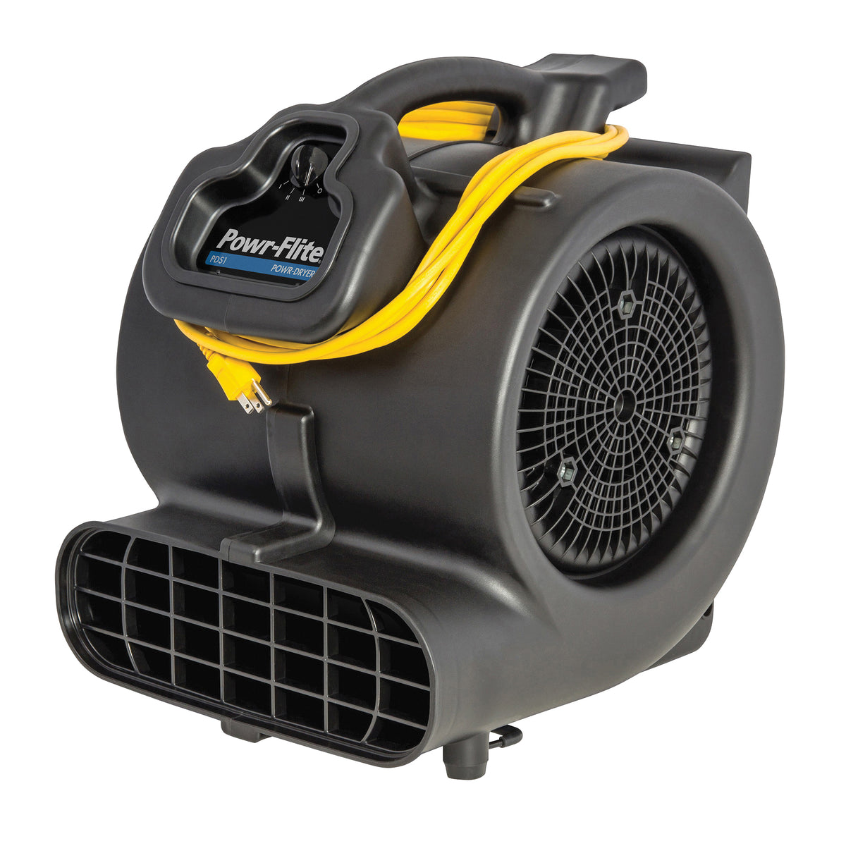 POWR-FLITE PDS1 Power Dryer, 120 V, 3800 fpm Air, Co-Polymer/Polypropylene, Black