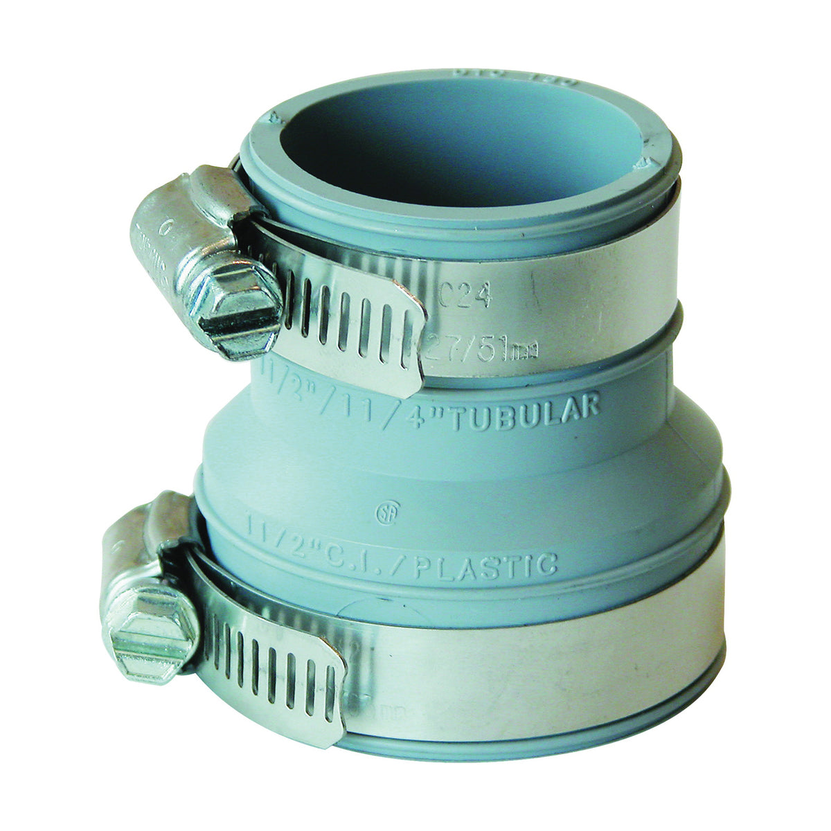 FERNCO PDTC-150 Drain Trap Connector, 1-1/2 in, PVC, 4.3 psi Pressure