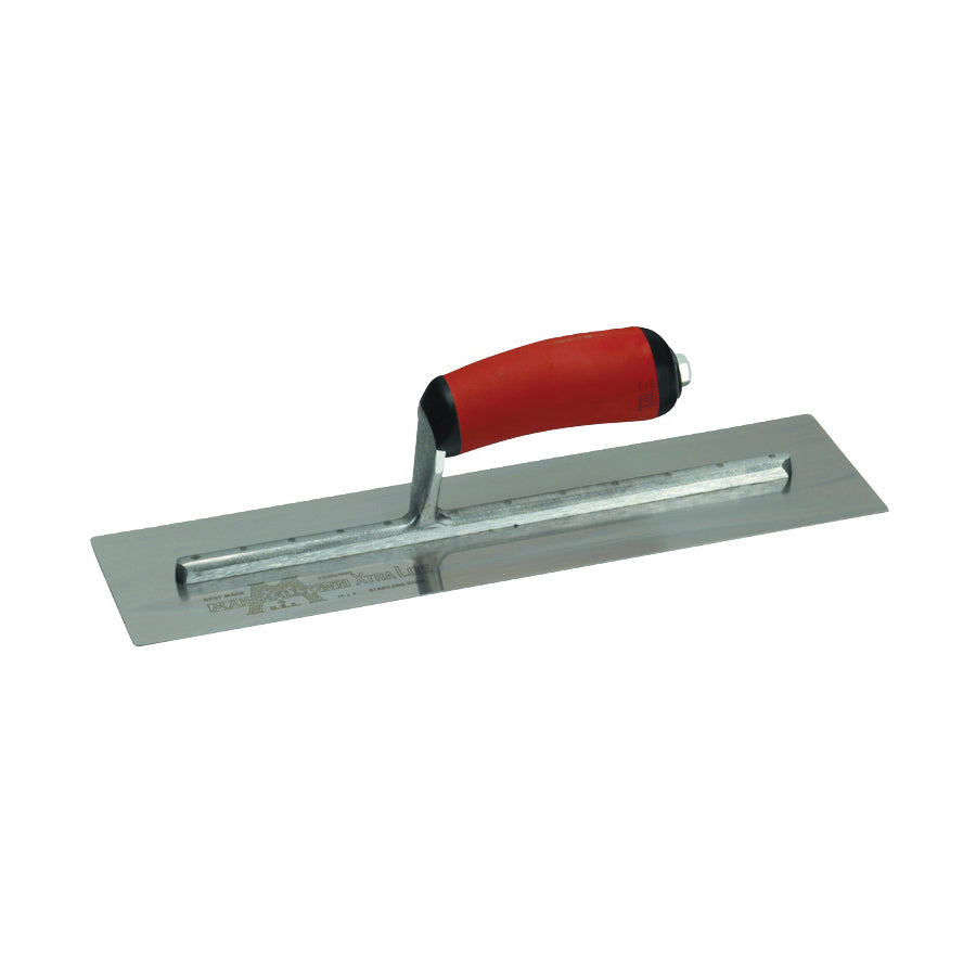 Marshalltown MXS64D Finishing Trowel, 14 in L Blade, 4 in W Blade, Spring Steel Blade, Square End, Curved Handle