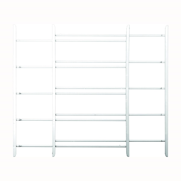 John Sterling 1120 Series 1125 Window Guard, 23 to 42 in W, 25 in H, Steel, White, 3/8 in Bar, 5-Bar
