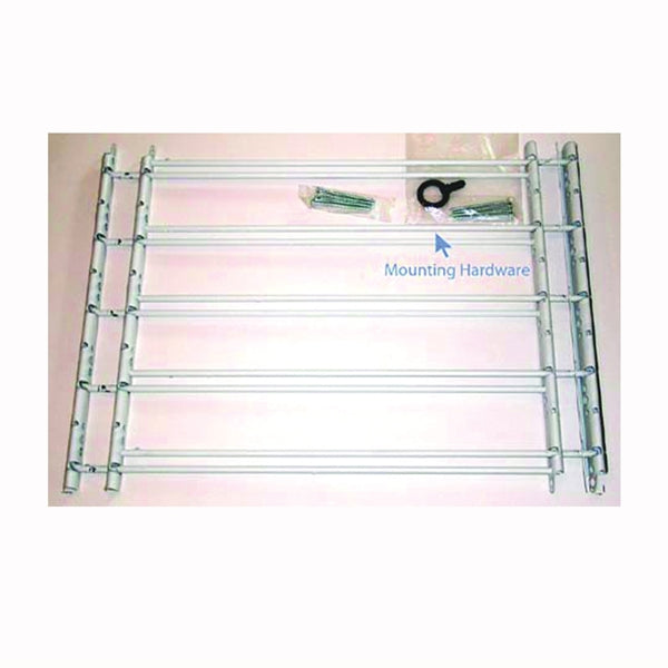 John Sterling 1130 Series 1135 Window Guard, 24 to 42 in W, 18 in H, Steel, White, 16-5/16 in Bar, 5-Bar