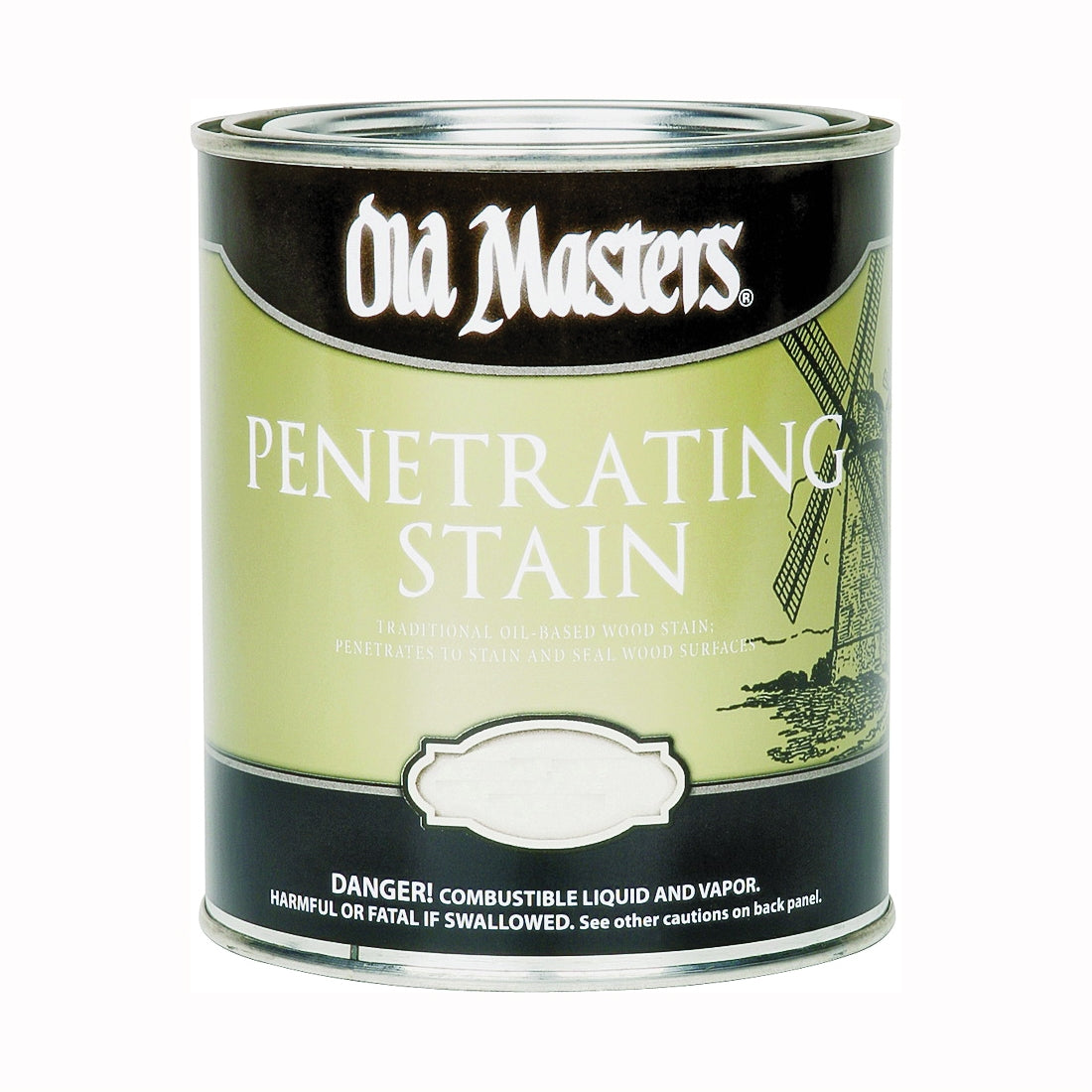 Old Masters 40416 Penetrating Stain, Clear, Red Mahogany, Liquid, 0.5 pt, Can