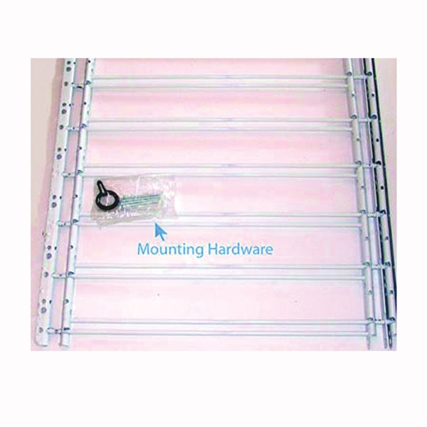 John Sterling 1130 Series 1136 Window Guard, 24 to 42 in W, 22 in H, Steel, White, 20-1/8 in Bar, 6-Bar