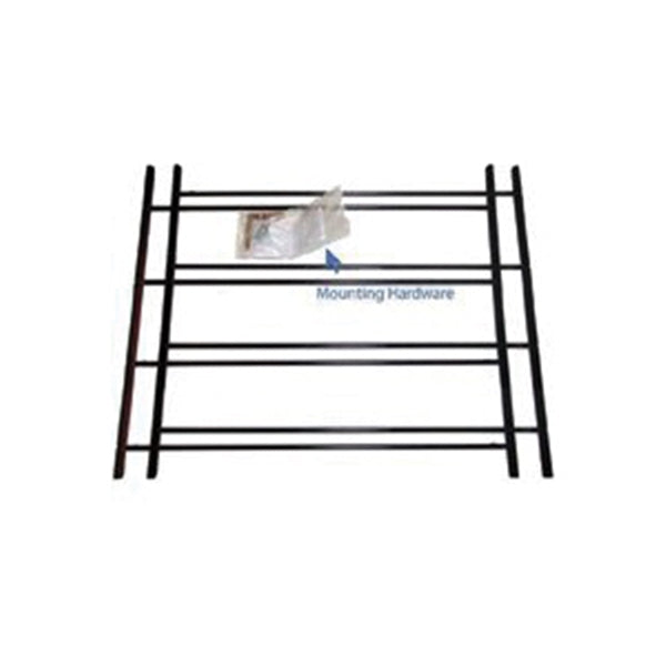 John Sterling 1120 Series 1124-DB Window Guard, 23 to 42 in W, 20 in H, Steel, Dark Black, 3/8 in Bar, 4-Bar