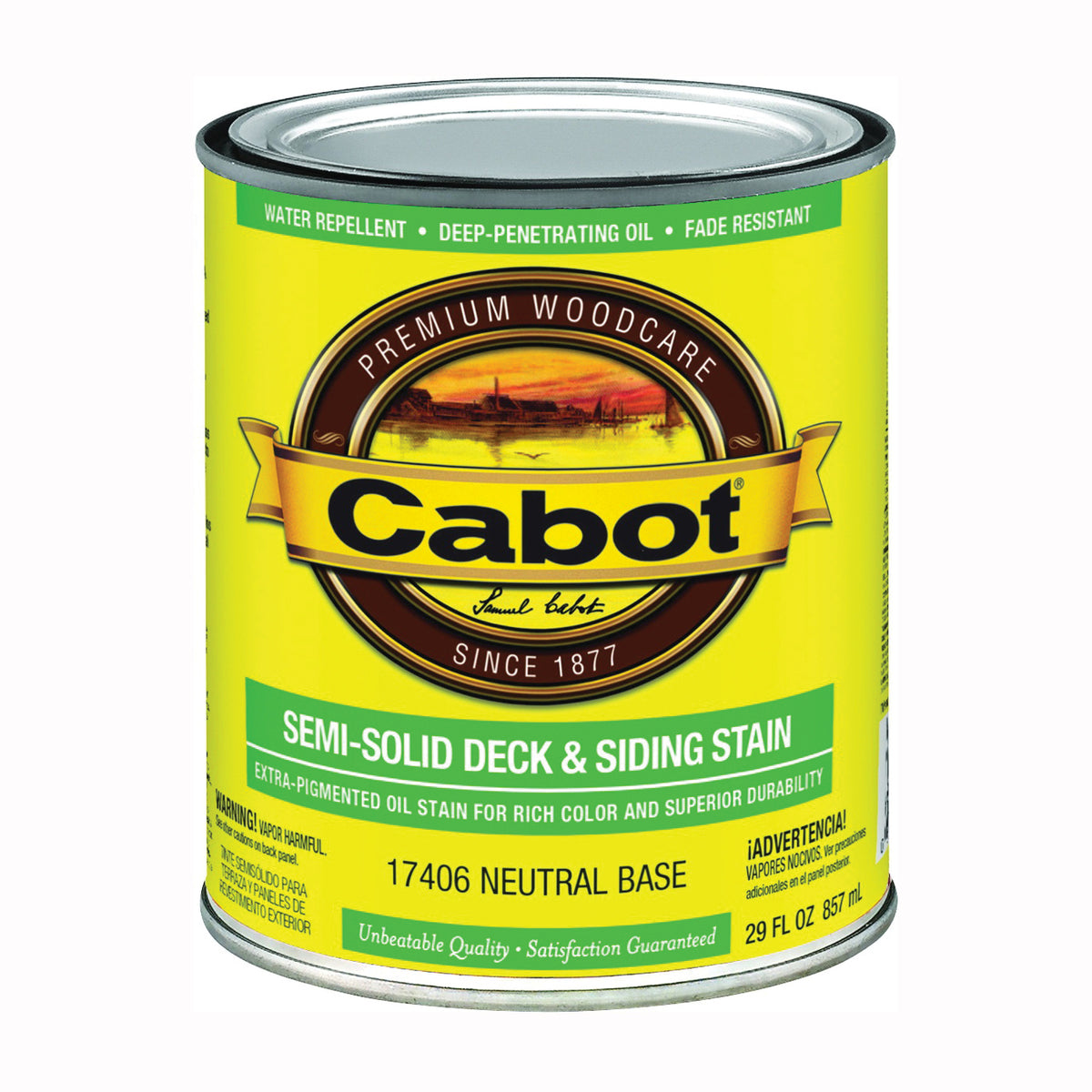 Cabot 17400 Series 140.0017406.005 Deck and Siding Stain, Neutral Base, Liquid