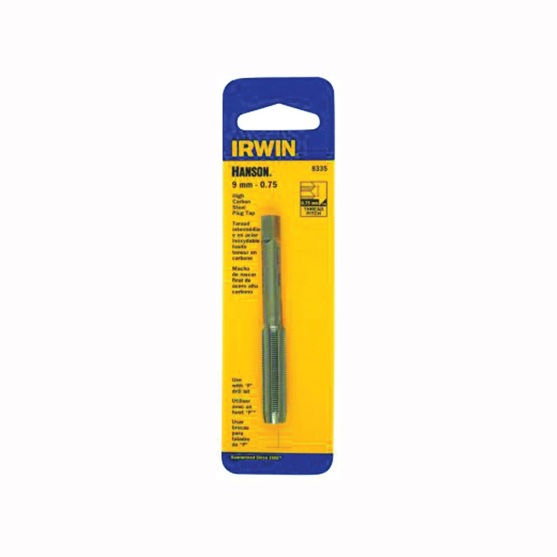 IRWIN 8334 Thread Tap, 8 mm- 1.25 Thread, Plug Tap Thread, 4-Flute, HCS