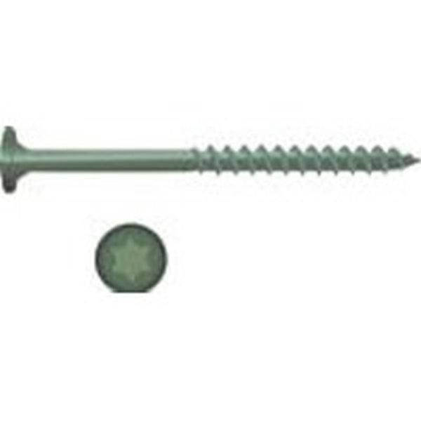 CAMO 0347174 Structural Screw, 3 in L, Flat Head, Star Drive, Sharp Point, Carbon Steel, ProTech-Coated