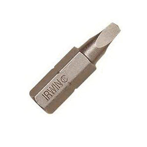 IRWIN 3512032C Insert Bit, #1 Drive, Square Recess Drive, 1/4 in Shank, Hex Shank, 1 in L, S2 Steel