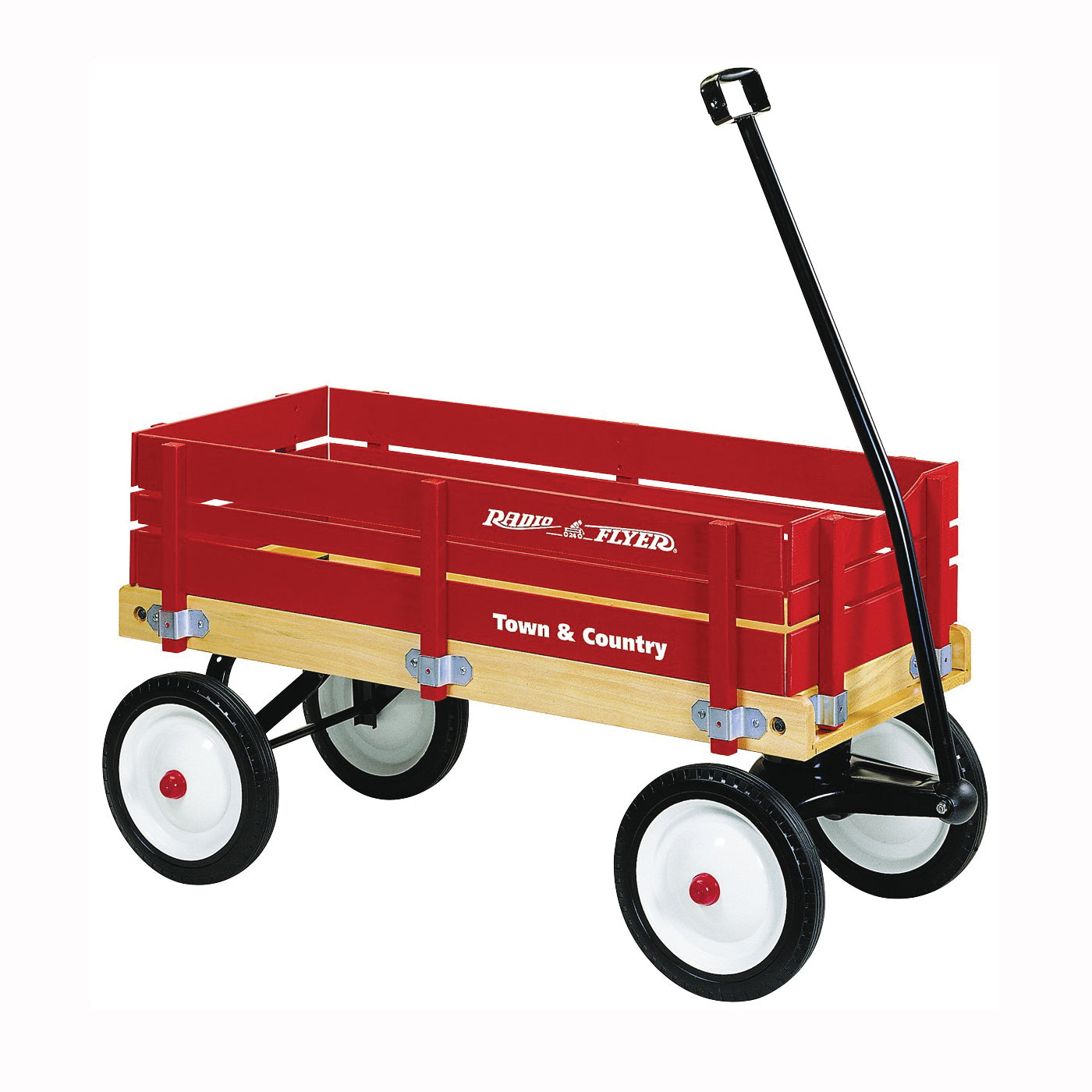 RADIO FLYER 24 Wagon, 150 lb Capacity, Wood, Red