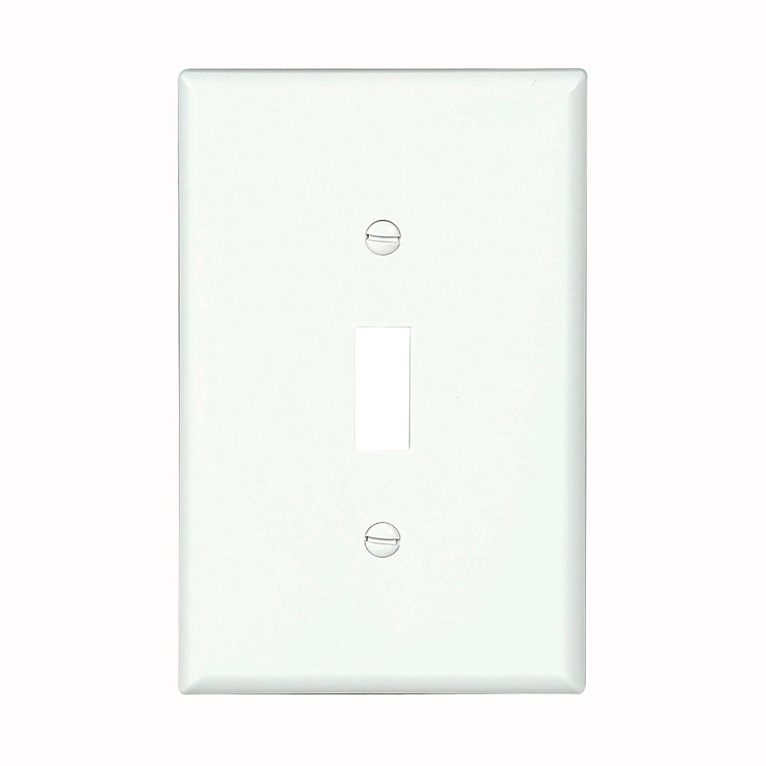 Eaton Wiring Devices PJ1W-CP-L Wallplate, 4-7/8 in L, 3-1/8 in W, 1 -Gang, Polycarbonate, White, High-Gloss