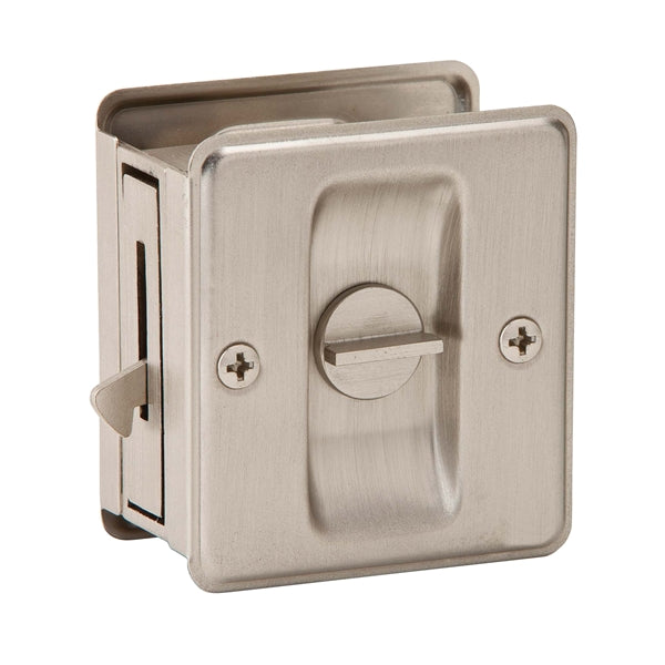 Schlage SC991B-619 Door Lock, Pocket Latch, Brass, Satin Nickel