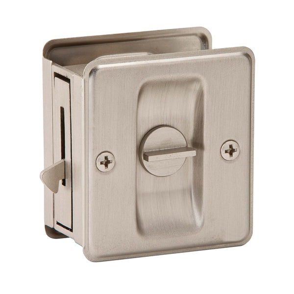 Schlage SC991B-619 Door Lock, Pocket Latch, Brass, Satin Nickel