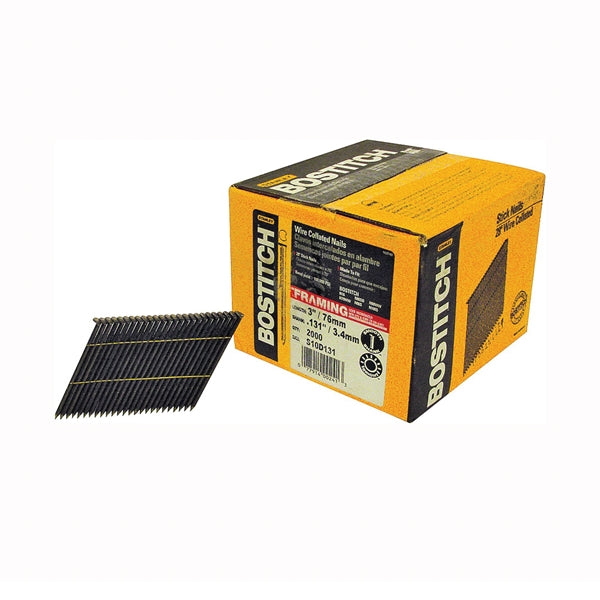 Bostitch S10D131-FH Framing Nail, 3 in L, Steel, Full Round Head, Smooth Shank