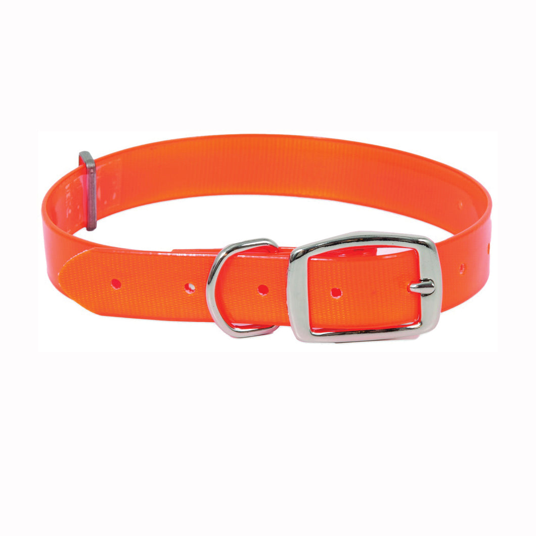 Ruffmaxx 10792 Adjustable Dog Collar, 14 to 22 in L Collar, 1 in W Collar, Thermoplastic Polyurethane, Orange