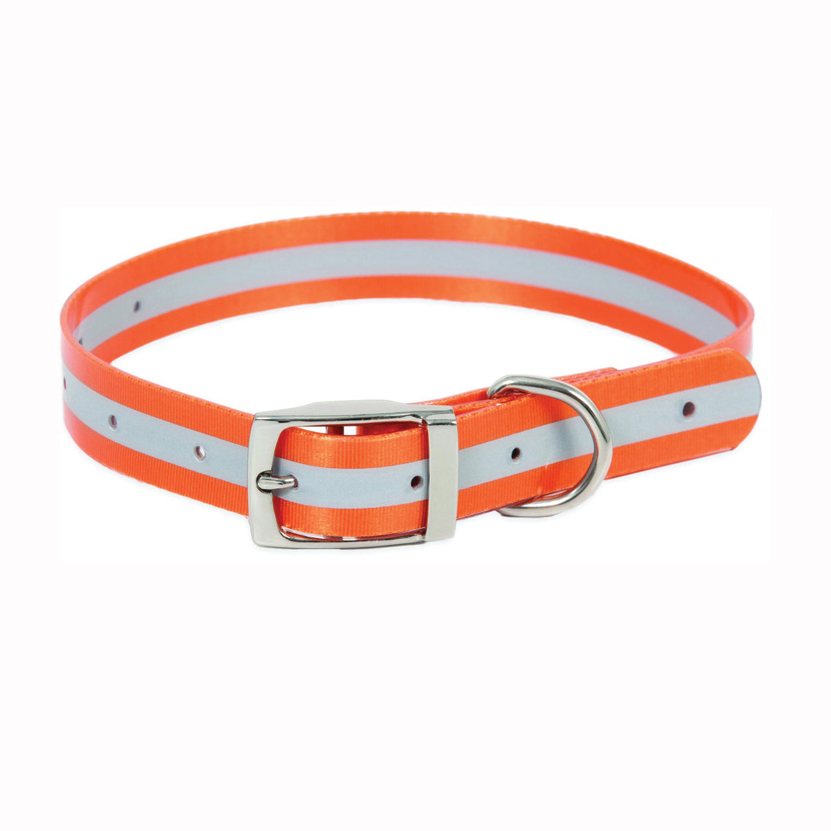 Ruffmaxx 10795 Dog Collar, 14 to 22 in L Collar, 1 in W Collar, Thermoplastic Polyurethane, Gray/Orange
