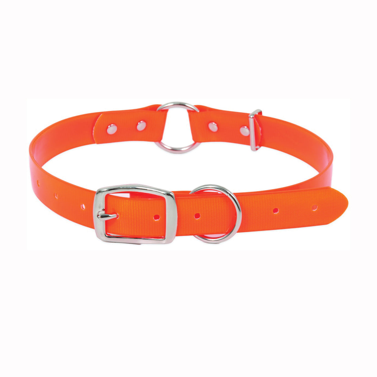Ruffmaxx 10798 Adjustable Dog Collar, 20 to 28 in L Collar, 1 in W Collar, Thermoplastic Polyurethane, Orange