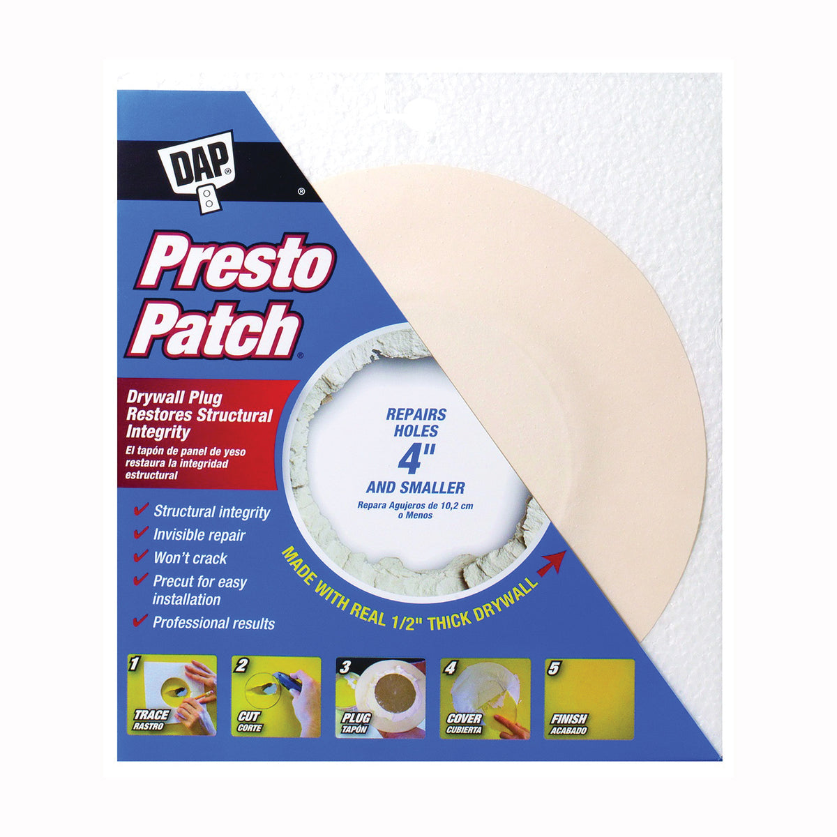 DAP Presto Patch 09151 Wall Repair Patch