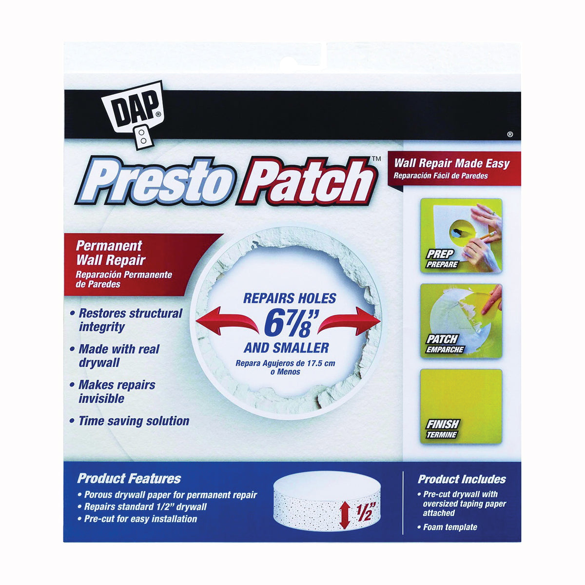 DAP Presto Patch 09157 Wall Repair Patch