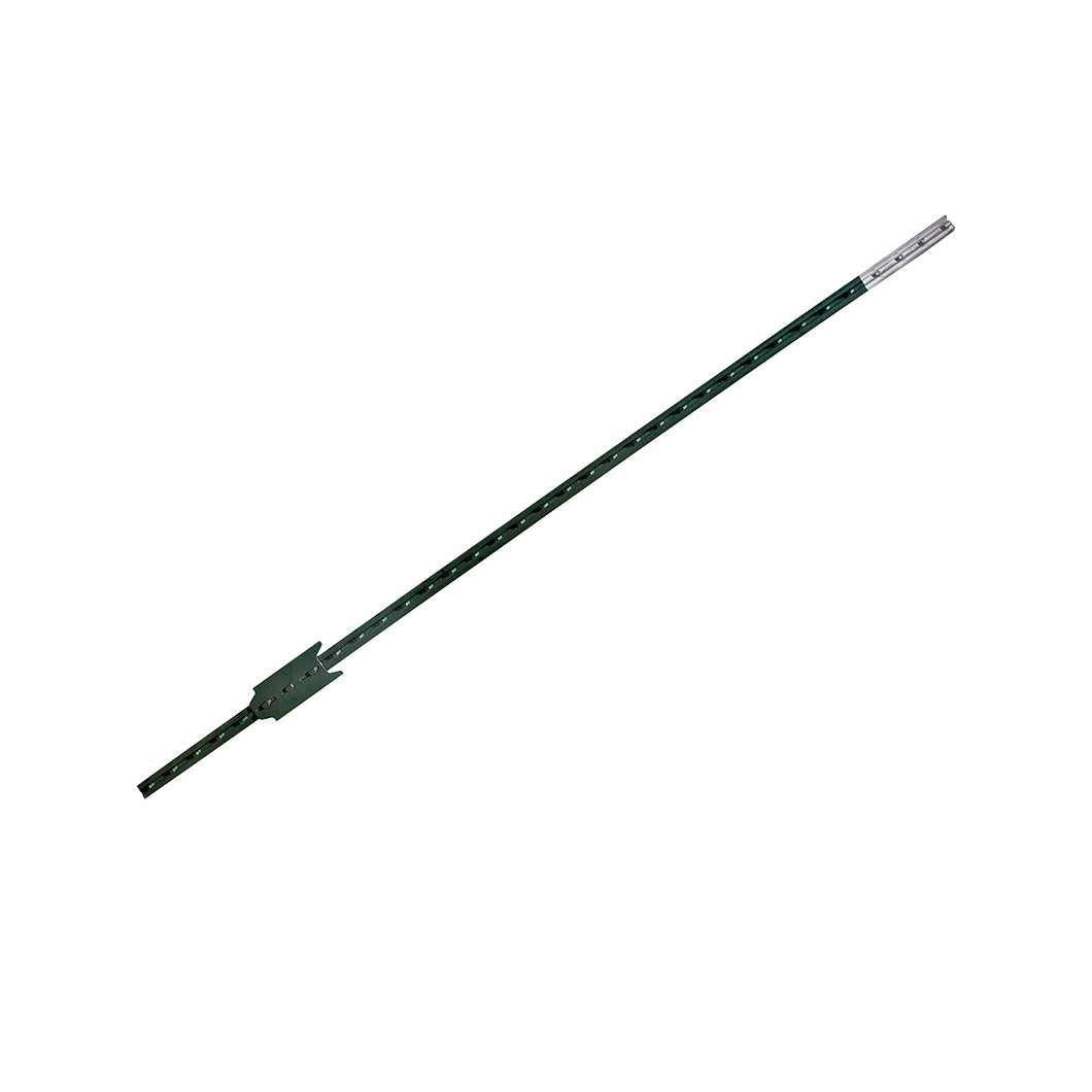 CMC TP125PGN055 T-Post, 5-1/2 ft H, Steel, Green/White
