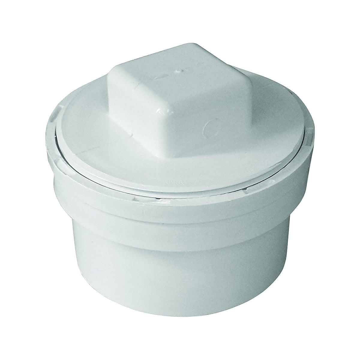 GENOVA 41640 Fitting Cleanout with Threaded Plug, 4 in, Hub, PVC