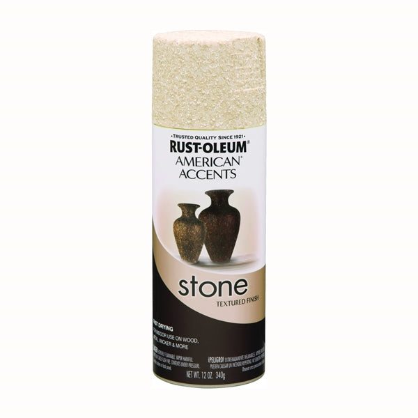 RUST-OLEUM AMERICAN ACCENTS 7990830 Stone Spray Paint Bleached Stone, Solvent-Like, Bleached Stone, 12 oz