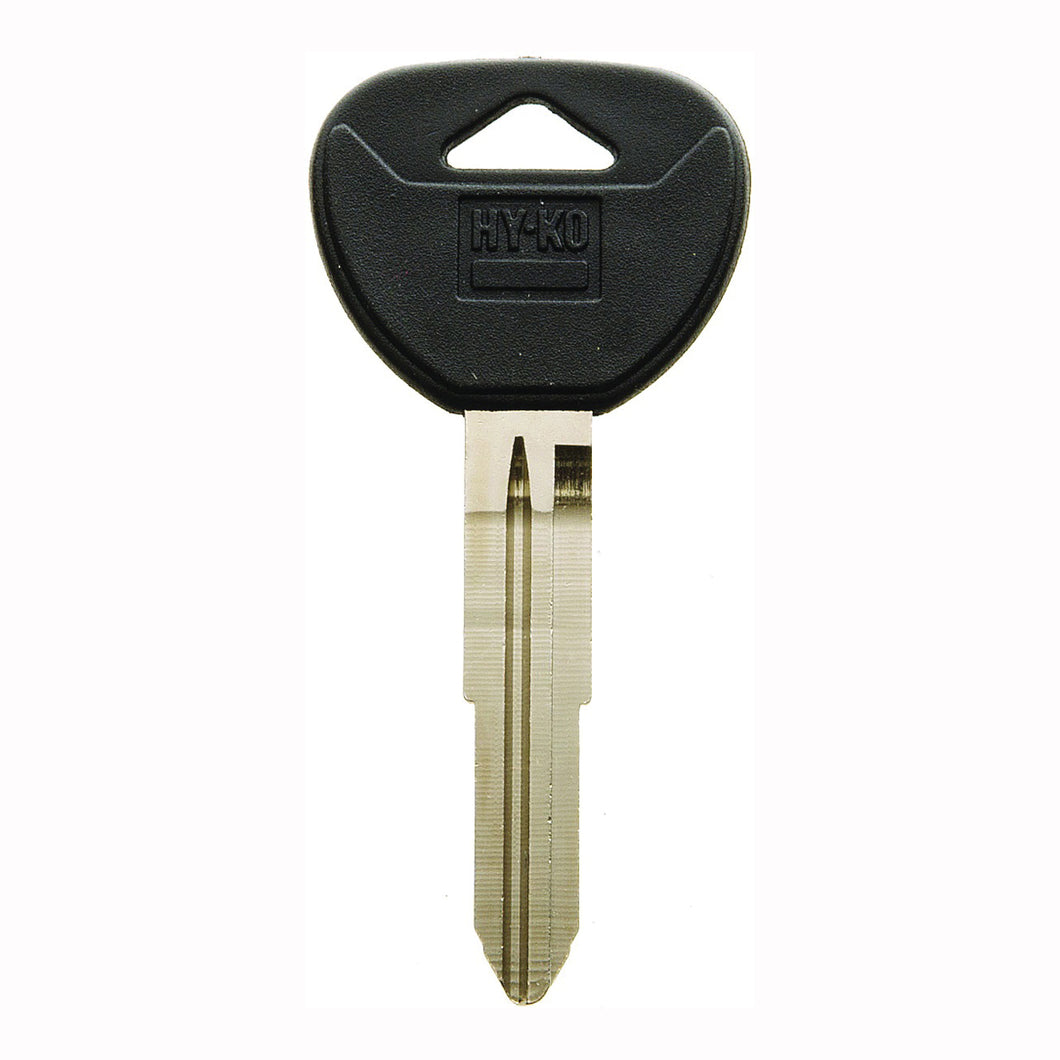 HY-KO 12005MIT4 Automotive Key Blank, Brass/Plastic, Nickel, For: Mitsubishi Vehicle Locks